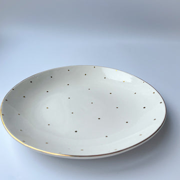 Handmade ceramic plate "Polka dots", deluxe plate, serving plate, serving dish