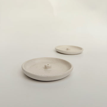 Ceramic Incense Holder, Speckled White, Ceramics, Sage Holder, Incense Burner