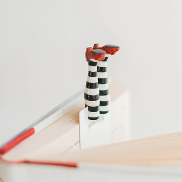 "In striped stockings" Bookmark for a handmade book, an original gift for a book lover