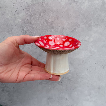 Fly agaric jewellery holder, jewelry stand Jewellery holder, jewellery stand, jewellery organiser, ring holder, ceramic jewellery holder, handmade ceramic