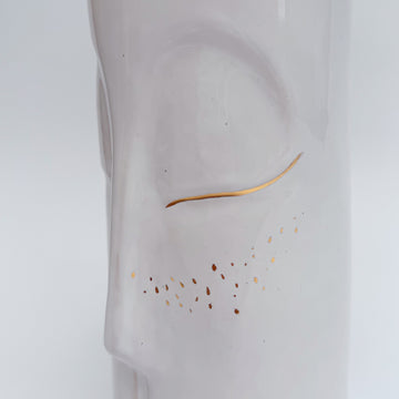 Handmade ceramic flower vase face handmade decor home gift, plant vase funny gift housewarming handmade gift house decoration present