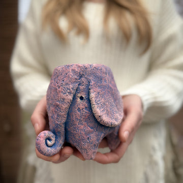 Elephant ceramic plant vase handmade plant vase home decor gift housewarming decor home birthday handmade gift funny house decor handmade