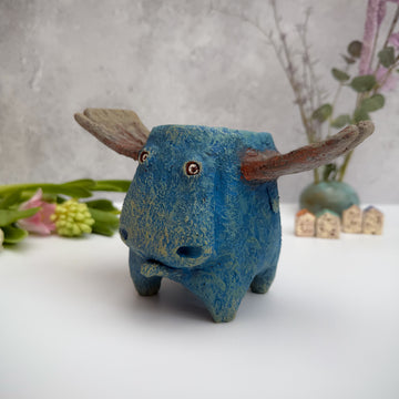Moose plant vase handmade ceramic decor vase handmade home gift flower vase funny animal housewarming handmade gift house decoration present