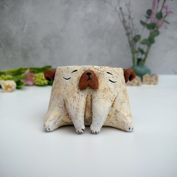 Dog plant vase handmade ceramic decor vase handmade home gift flower vase funny pet housewarming handmade gift house decoration present