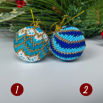 Handmade unique beaded christmas decoration, christmas bauble, christams tree ornament, christmas tree toy