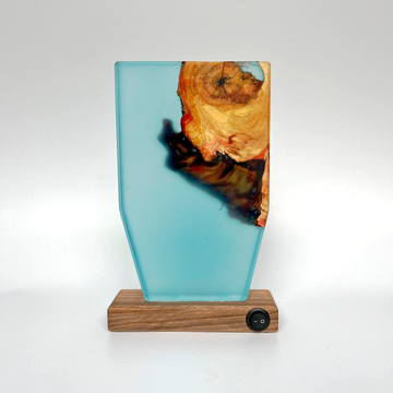 Epoxy resin wooden night lamp, table lamps, handmade night light, epoxy resin table lamp