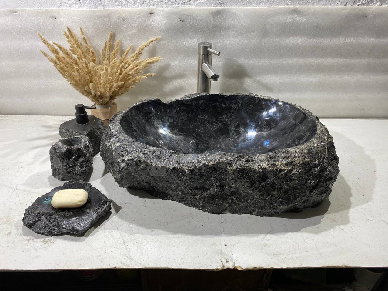 Labradorite sink, natural stone sink, stone sink basin, handmade bathroom accessories