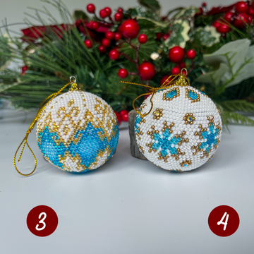 Handmade luxury beaded christmas bauble, christmas tree decoration, christmas ornament, christmas tree toy