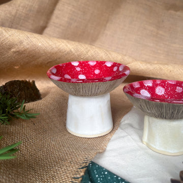 Fly agaric jewellery holder, jewelry stand Jewellery holder, jewellery stand, jewellery organiser, ring holder, ceramic jewellery holder, handmade ceramic