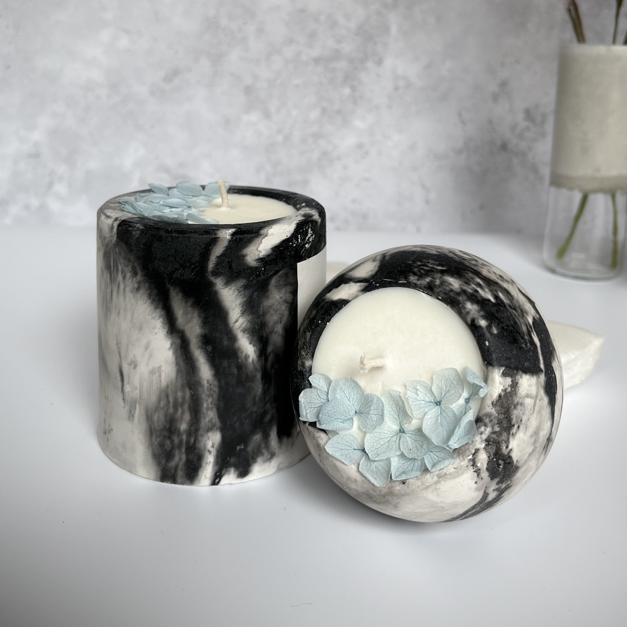 Marble handmade home decorative scented soy wax natural candles