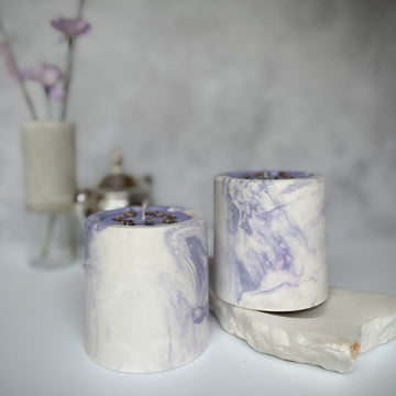 Lavender scented handmade candle, hand crafted decorative aroma candle