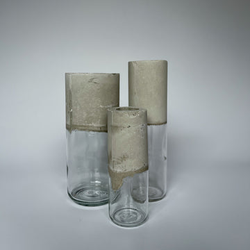 Decorative handmade vase set, concrete plant pot, vases, pots, set of vases, gift for home