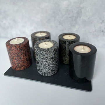 Vanilla handmade granite scented candle, hand crafted fragranced candles