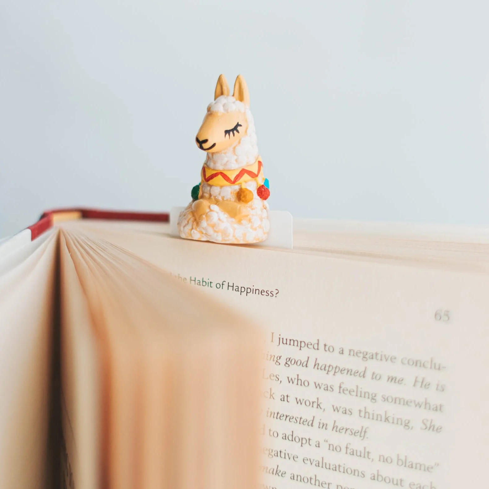 "Lama" Bookmark for a handmade book. An original gift for a book lover