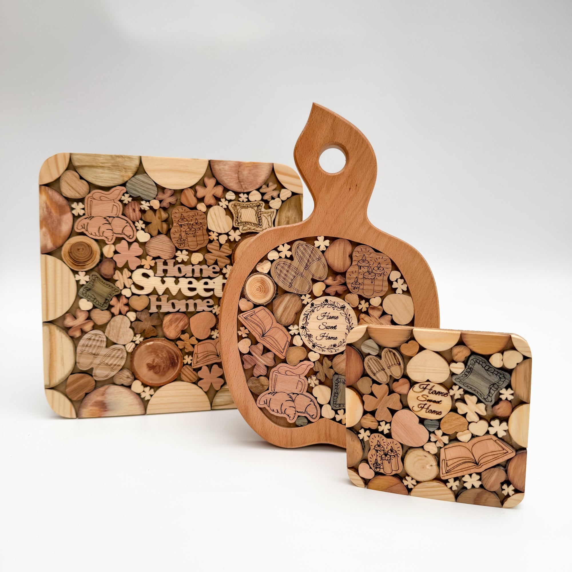 Home sweet home cutting board, wooden serving board, chopping board, housewarming gift, snacks serving board, home sweet home present