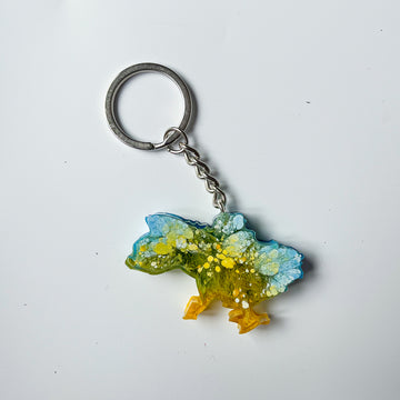 Ukrainian map keychain, epoxy resin ukrainian map keyring, Ukrainian souvenir, Ukrainian gift